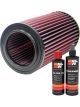K&N Air Filter E-9251 + Recharge Kit