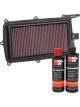 K&N Air Filter HA-1019 + Recharge Kit