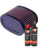 K&N Air Filter HA-1187 + Recharge Kit