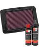 K&N Air Filter HA-4504-T + Recharge Kit