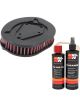 K&N Air Filter HD-1212 + Recharge Kit