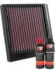 K&N Air Filter KA-0009 + Recharge Kit
