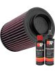K&N Air Filter PL-8007 + Recharge Kit