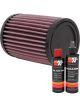K&N Air Filter RU-0360 + Recharge Kit