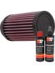 K&N Air Filter RU-0410 + Recharge Kit