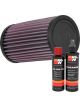 K&N Air Filter RU-1070 + Recharge Kit