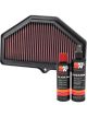 K&N Air Filter SU-7504 + Recharge Kit