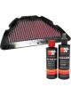 K&N Air Filter YA-1004 + Recharge Kit