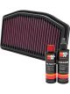 K&N Air Filter YA-1009 + Recharge Kit