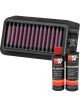 K&N Air Filter YA-2509 + Recharge Kit