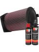 K&N Air Filter YA-8518 + Recharge Kit