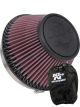 K&N Clamp-On Round Tapered Air Filter RU-4600 + Filter Wrap
