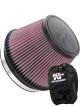 K&N Universal Clamp-On Air Filter RU-2960 + Filter Wrap