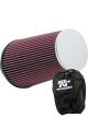 K&N Clamp-On Round Tapered Air Filter RC-3690 + Filter Wrap