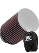 K&N Round Tapered Clamp-On Air Filter RF-1030 + Filter Wrap