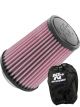 K&N Universal Clamp-On Air Filter RU-5062XD + Filter Wrap