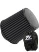 K&N Round Tapered Clamp-On Air Filter RU-5171HBK + Filter Wrap
