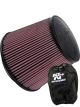 K&N Universal Clamp-On Air Filter RU-5179 + Filter Wrap