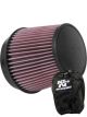 K&N Universal Clamp-On Air Filter RU-4940 + Filter Wrap