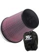 K&N Universal Clamp-On Air Filter RU-1020 + Filter Wrap