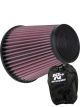 K&N Universal Clamp-On Air Filter RU-1035 + Filter Wrap