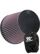 K&N Universal Clamp-On Air Filter RU-1037 + Filter Wrap