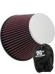 K&N Round Tapered Clamp-On Air Filter RF-1048 + Filter Wrap