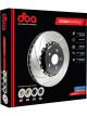 DBA Rotor Curved Slotted Left 4000 Series Black
