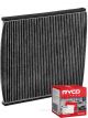 Ryco Cabin Air Filter Activated Carbon RCA152C + Service Stickers
