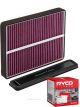 Ryco Cabin Air Filter Microshield RCA100MS + Service Stickers