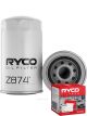 Ryco Oil Filter Heavy Duty Spin-On Z874 + Service Stickers