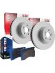 Protex Ultra Rear Disc Brake Rotors + Blue Brake Pads