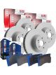 Protex Ultra Front & Rear Disc Rotors + Blue Brake Pads