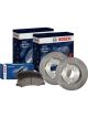 Bosch Rear Disc Brake Rotors + Brake Pads