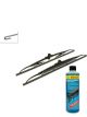 Bosch Wiper Blade Twin Spoiler Set + Windshield Washer Fluid