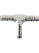 Aeroflow Aluminium Barb T-Piece - Silver 3/8