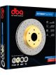 DBA Cross-Drilled Slotted Disc Brake Rotor (Single) Gold 276mm