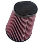 K&N Oval Tapered Universal Clamp-On Air Filter Centered