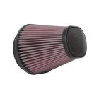 K&N Oval Tapered Universal Clamp-On Air Filter Centered