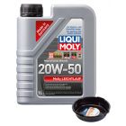 LIQUI MOLY MoS2 Leichtlauf 20W-50 1L + 6L Drip Tray