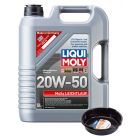 LIQUI MOLY MoS2 Leichtlauf 20W-50 5L + 6L Drip Tray