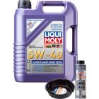 LIQUI MOLY Leichtlauf High Tech 5W-40 5L Silver Service Kit + 6L Drip Tray