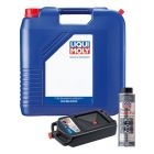 LIQUI MOLY MoS2 Leichtlauf 20W-50 20L Silver Service Kit + 8L Drip Tray