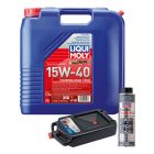 LIQUI MOLY Touring High Tech 15W-40 20L Silver Service Kit + 8L Drip Tray