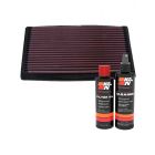 K&N Air Filter 33-2024 + Recharge Kit