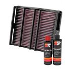 K&N Air Filter 33-2054 + Recharge Kit
