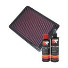K&N Air Filter 33-2057 + Recharge Kit