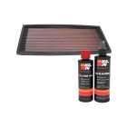 K&N Air Filter 33-2078 + Recharge Kit