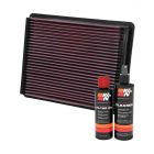 K&N Air Filter 33-2135 + Recharge Kit