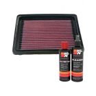 K&N Air Filter 33-2143 + Recharge Kit
